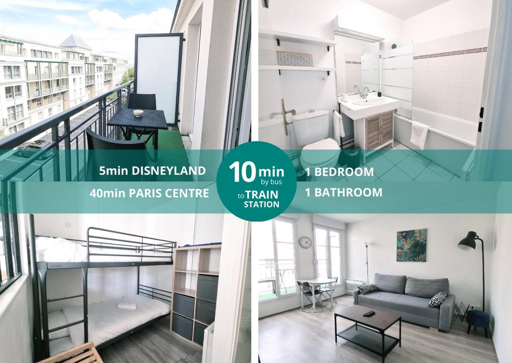 Appartement Disneyland 4 Personnes Serris Extérieur photo